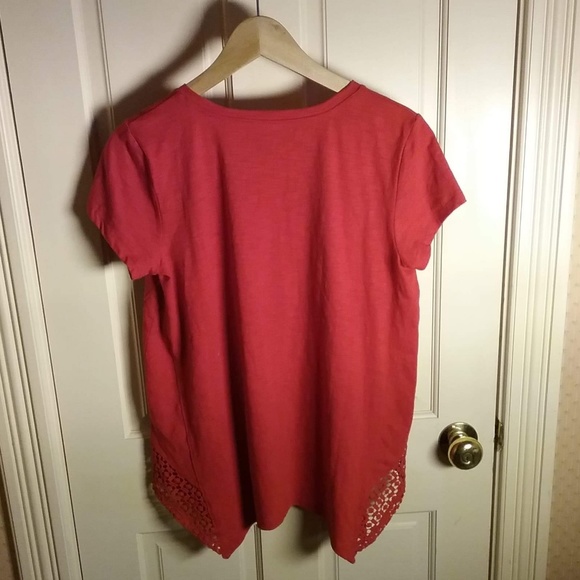 Style & Co Lace Bottom Tshirt - Picture 2 of 3